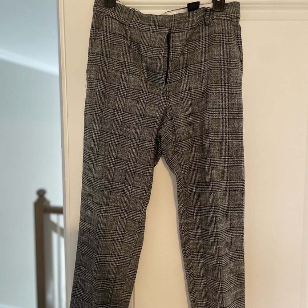 Women  Gray Plaid Pants and blazer